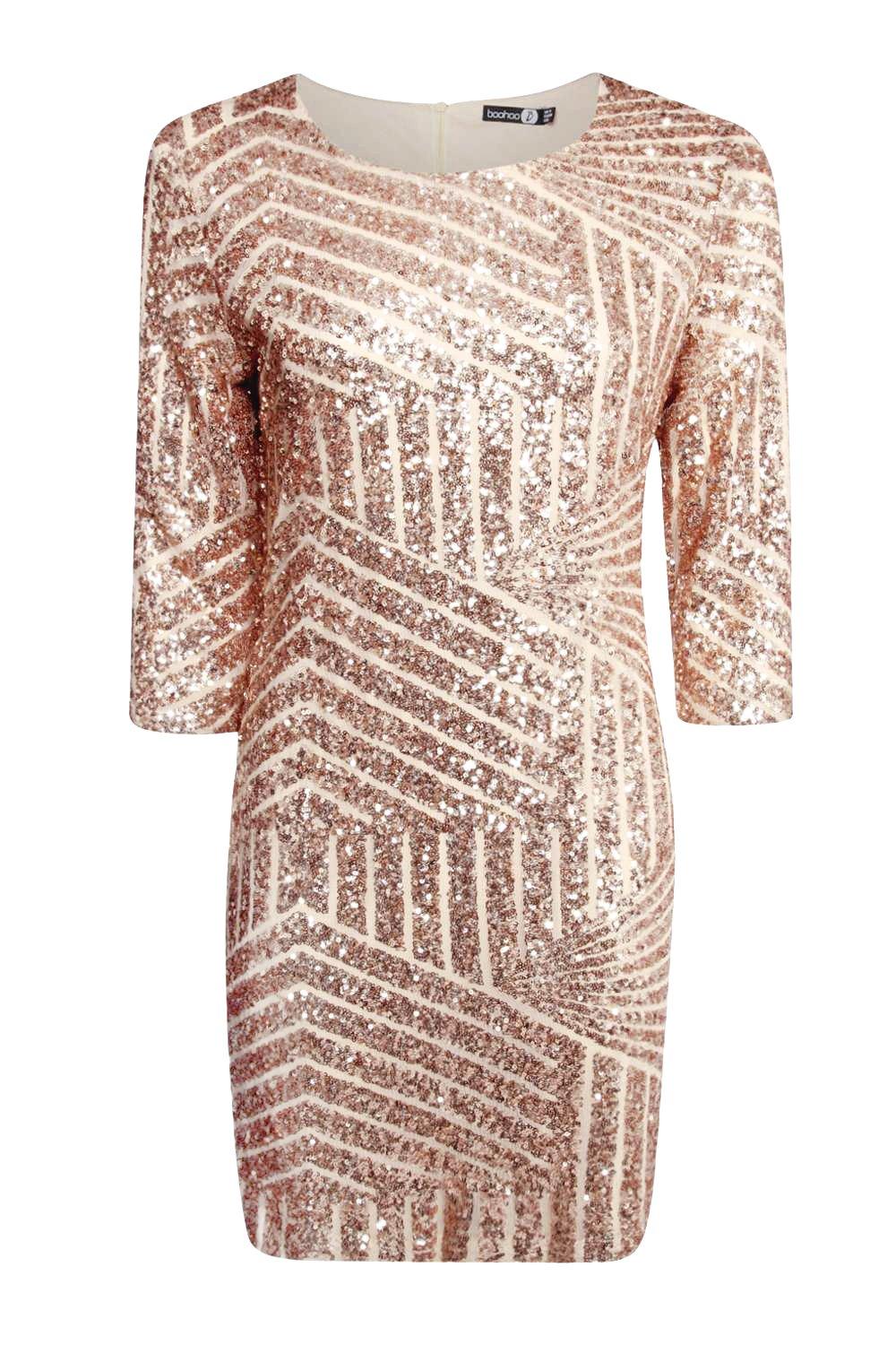 Boohoo sequin bodycon dress online